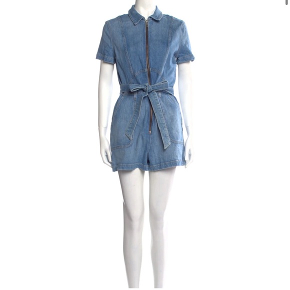 Alice and Olivia Denim Romper - Picture 4 of 9